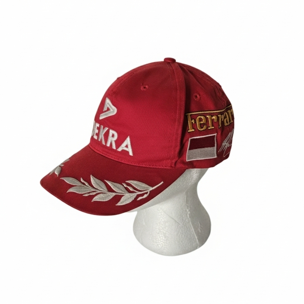 Vintage Ferrari Dekra Red Racing Team Cap Michael Schumacher Formula 1 Hat